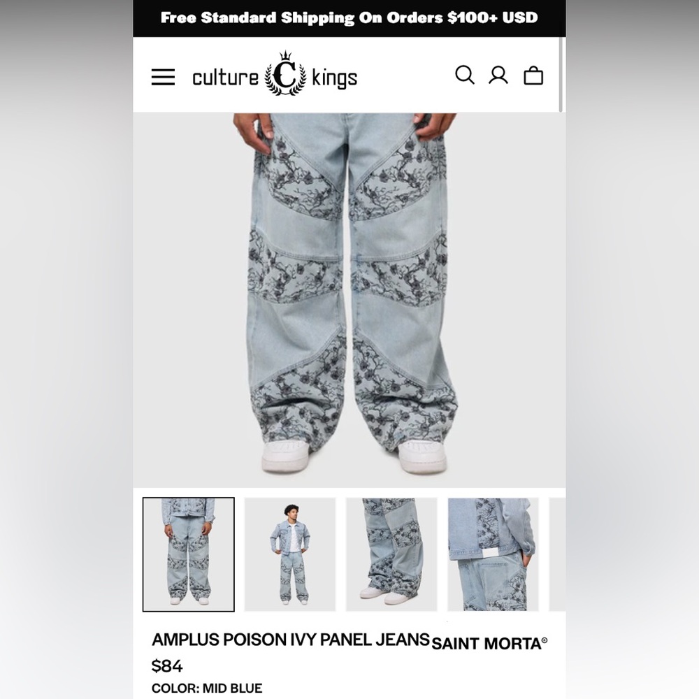 Saint Morta Mid Blue Poison Ivy Jeans